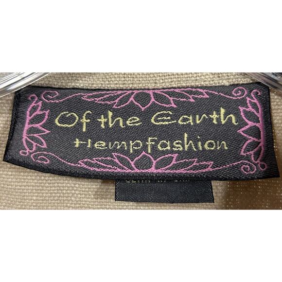 Of the Earth HempFashion 100% Hemp Button Front Jacket Women’s Size M Beige - Picture 3 of 6